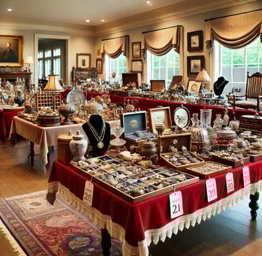 Packed Estate sale beautifully organized