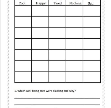 Wellness Journal Page