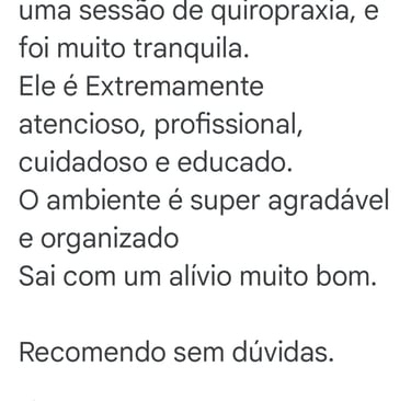 Avaliação no google quiropraxia são lucas