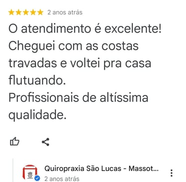 Avaliação no google quiropraxia são lucas