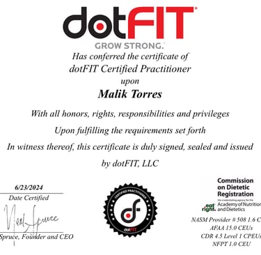 Dotfit Nutritionist Certification