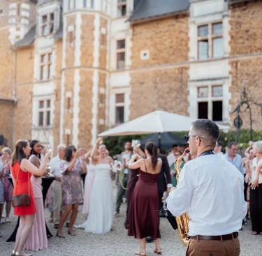 Square 52, saxophoniste évènementiel au château de la Colaissière - 2026