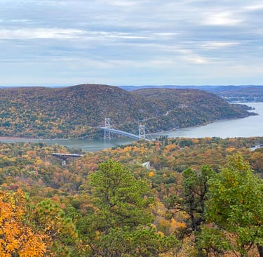 Bear Mountain Bridge from the summit of Popolopen Torne
