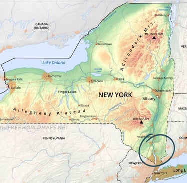 NY Downstate 12er Challenge Area Map