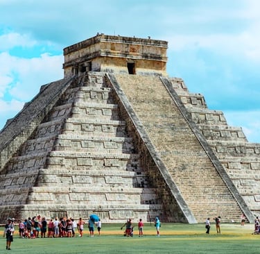 Ancient Mayan ruins at Chichén Itzá in Mexico, one of the New Seven Wonders of the World