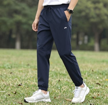 A close-up of sleek, comfortable bermuda shorts in motion during a morning jog.