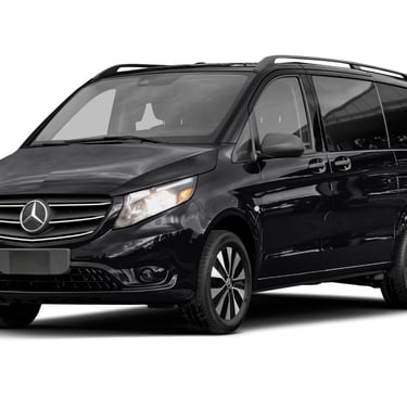 Black 9-seater minivan for group and tourist transfers in Kavala - Orange Taxi