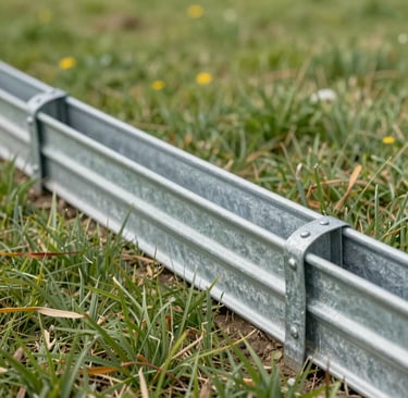 An inviting outdoor scene featuring a compact garden setup with various erdvės aura products arranged for easy use.