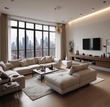 Bright living room with modern inventory