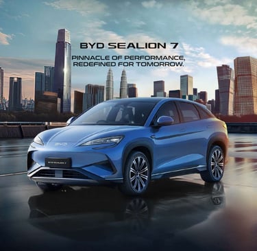 BYD Sealion 7 Jakarta SUV listrik performa tinggi warna biru