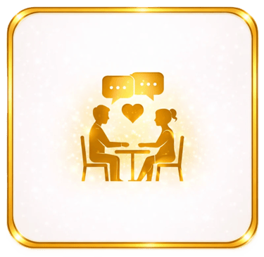 Icône mise en relation entre deux personnes compatibles