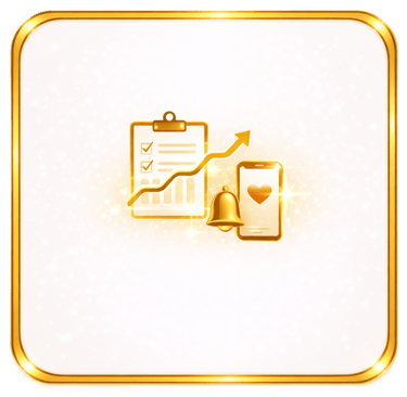 Icône accompagnement et suivi discret après la rencontre