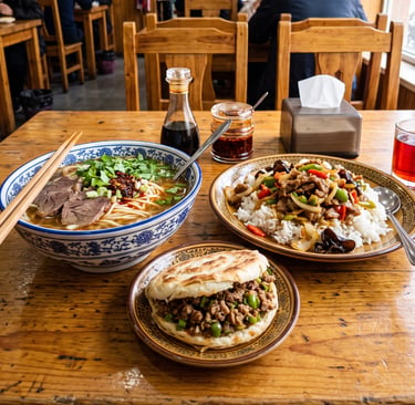 粉面快餐门店陶瓷餐具与面碗小吃盘组合