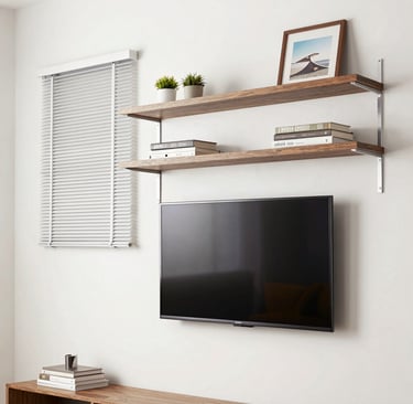 Before and after shots of a home office renovation with fresh paint and new desk.