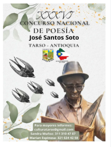 Premio en el concurso nacional de poesía en Tarso a Jairo Carrasquilla Tobón 