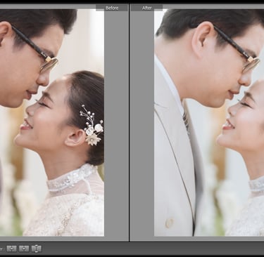 Before & After งานแต่งน่าน | แต่งภาพโทนละมุน อบอุ่น สไตล์ Photonan
