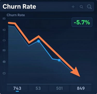 A graph showing a downward slope
