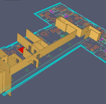 3D architectural model supporting CFD modelling and fire safety performance analysis