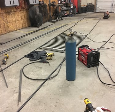 Saving the customer, last minute, fab rail at 2am, inspection at 9am!