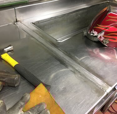 Olive Garden, stainless in commercial kitchen 