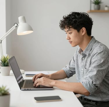 Young woman in traditional clothing at a loom