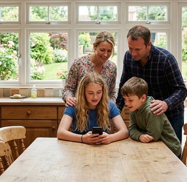 Spending time with people's family ensuring safety online is vital. Learning as a young family reinforced safety & knowledge