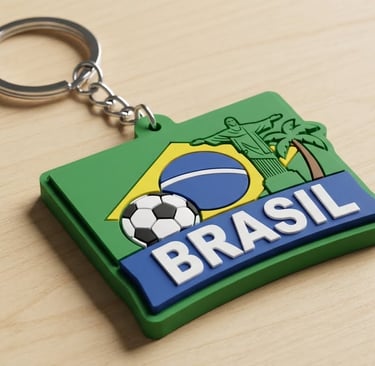 chaveiro de borracha brasil