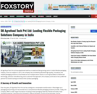 Sk Agrofood tech pvt ltd News