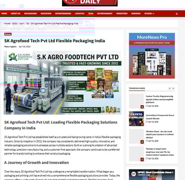  Sk Agrofoodtech pvt ltd News