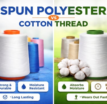 Spun Polyester vs Cotton Thread Comparison | Spunlex India