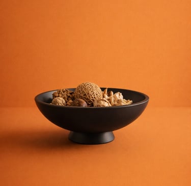 Charola decorativa café en fibra de vidrio