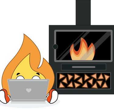 Maxima la petite flamme prêt du bois de chauffag