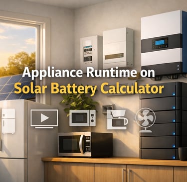 Appliance Runtime on Solar Battery Calculator