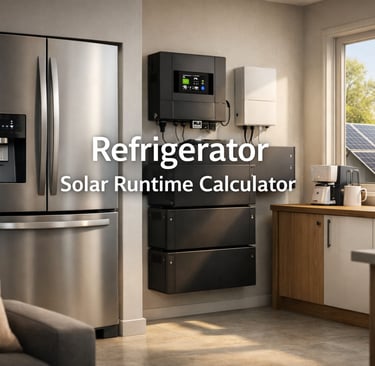 How Long Will a Refrigerator Run on a Solar Battery Calculator
