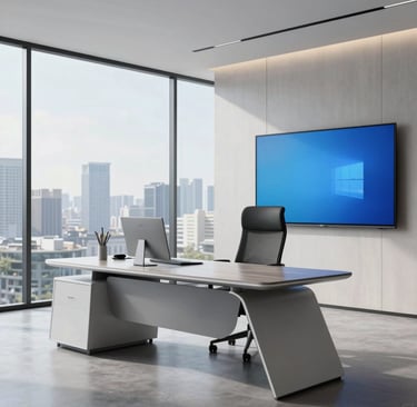 A friendly customer service representative wearing a headset, ready to assist with business software inquiries.