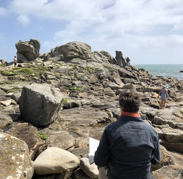 Photographie de ERIC DURANT artiste en action. 