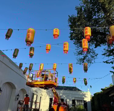lanterns hung