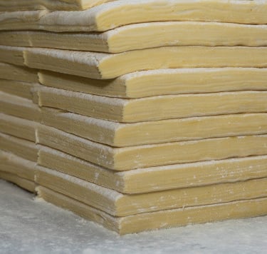 blocs de pâte feuilletée