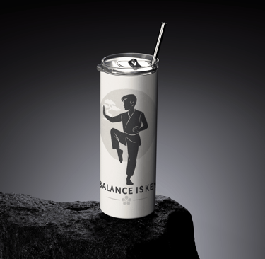 Balance is Key Tumbler created by young creator and neurodivergent artist