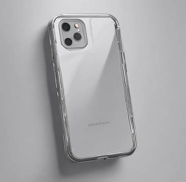 A vibrant floral patterned phone case held in a hand against a sunny background.