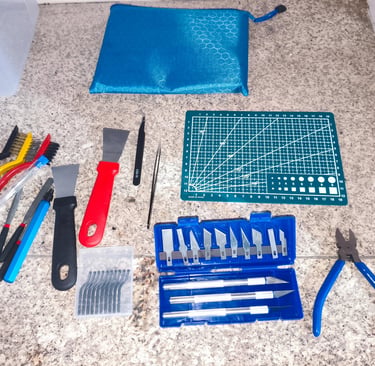 Kit de limpeza e acabamento para peças PLA e PETG com vários acessórios