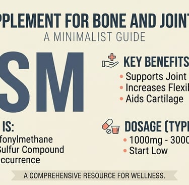 MSM Supplement for Bone and Joint Health The Complete Guide