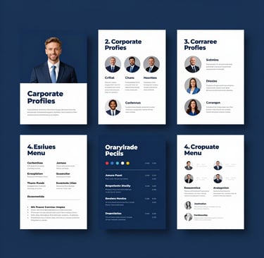An open brandbook showing detailed guidelines and cohesive brand elements