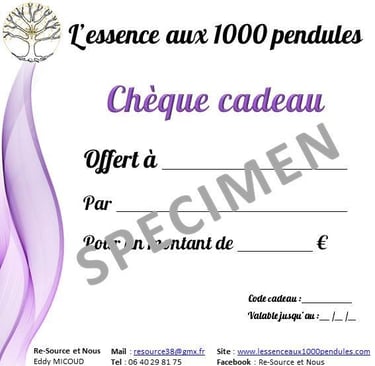 Cheque et bon Cadeau