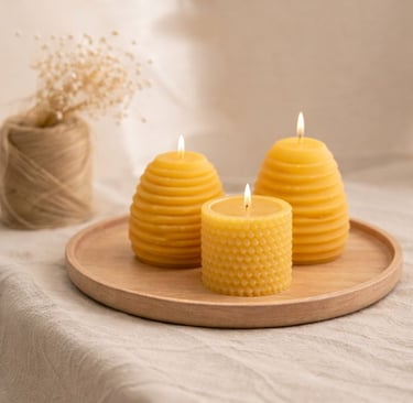 Bičių vaško žvakės