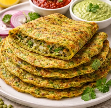 aarog mixed lentil chilla roll