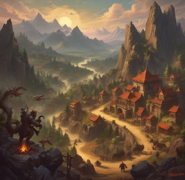 A surreal portrait of a mythical character with vibrant colors.