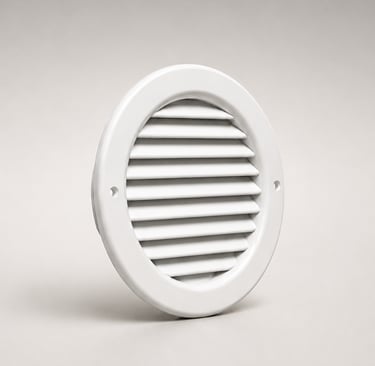 LOUVER, EXHAUST COVER, ROUND LOUVER
