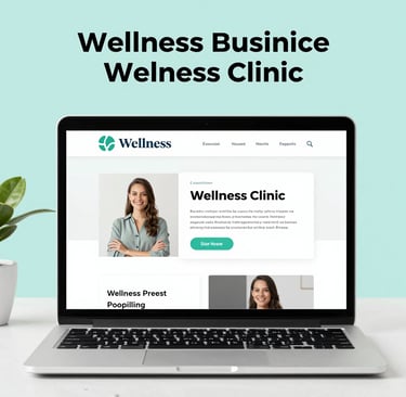 An elegant workspace with a sleek laptop and soft blue lighting reflecting the modern digital agency vibe.