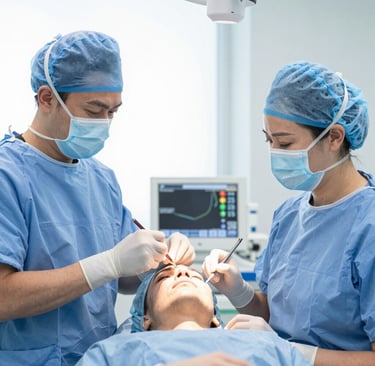 An elegant workspace with a sleek laptop and soft blue lighting reflecting the modern digital agency vibe.